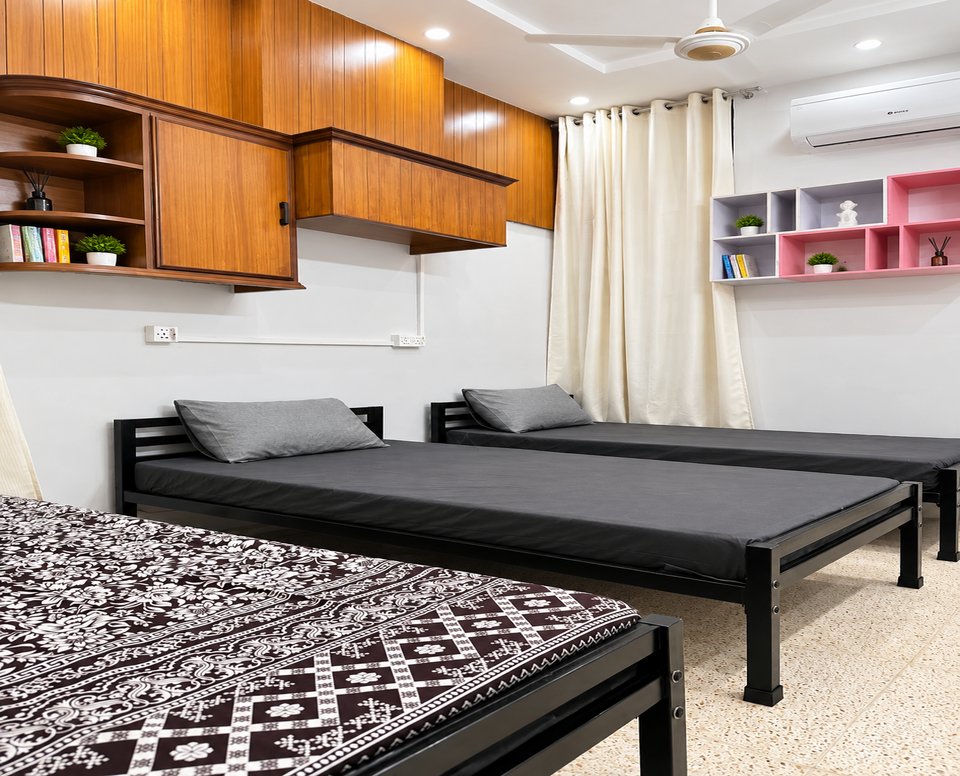 Triple Bed Attached Bath
